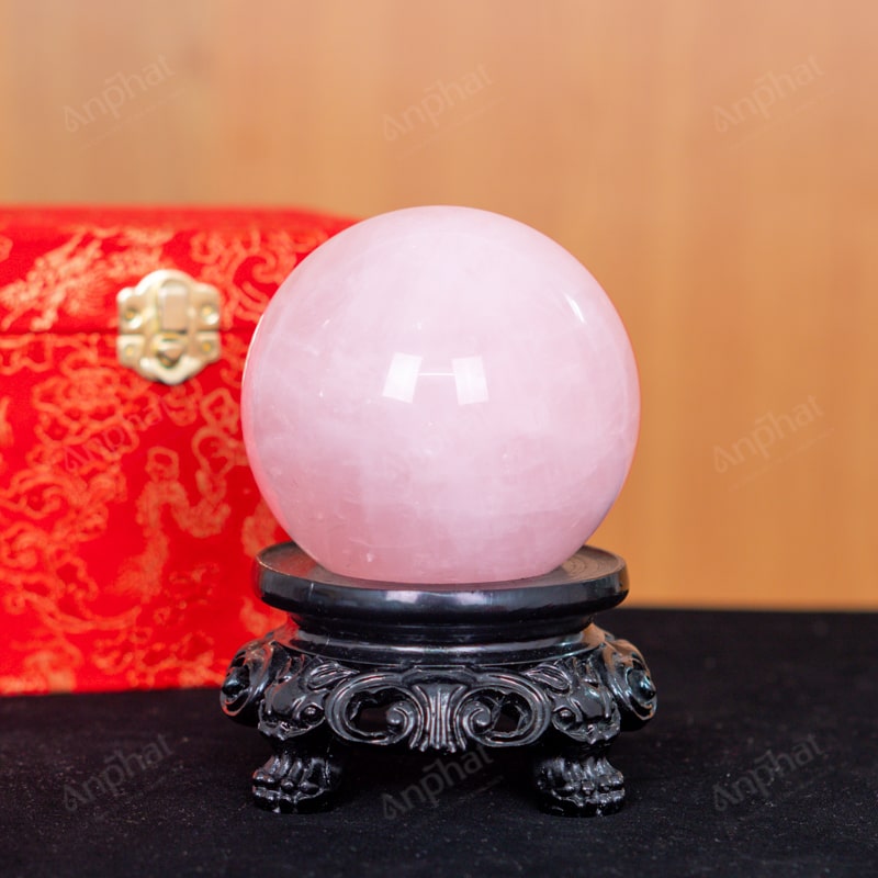 Quả Cầu Thạch Anh Hồng 4A 1,2kg 011-0764A-1,20