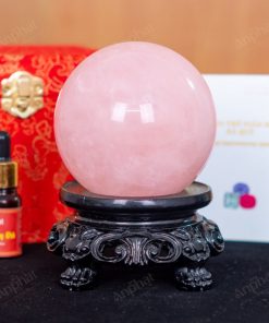 Quả Cầu Thạch Anh Hồng 4A 1,23kg 011-0764A-1,23