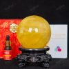 Quả Cầu Thạch Anh Vàng 4A Có Sao 1,4kg 012-0914A-1,4