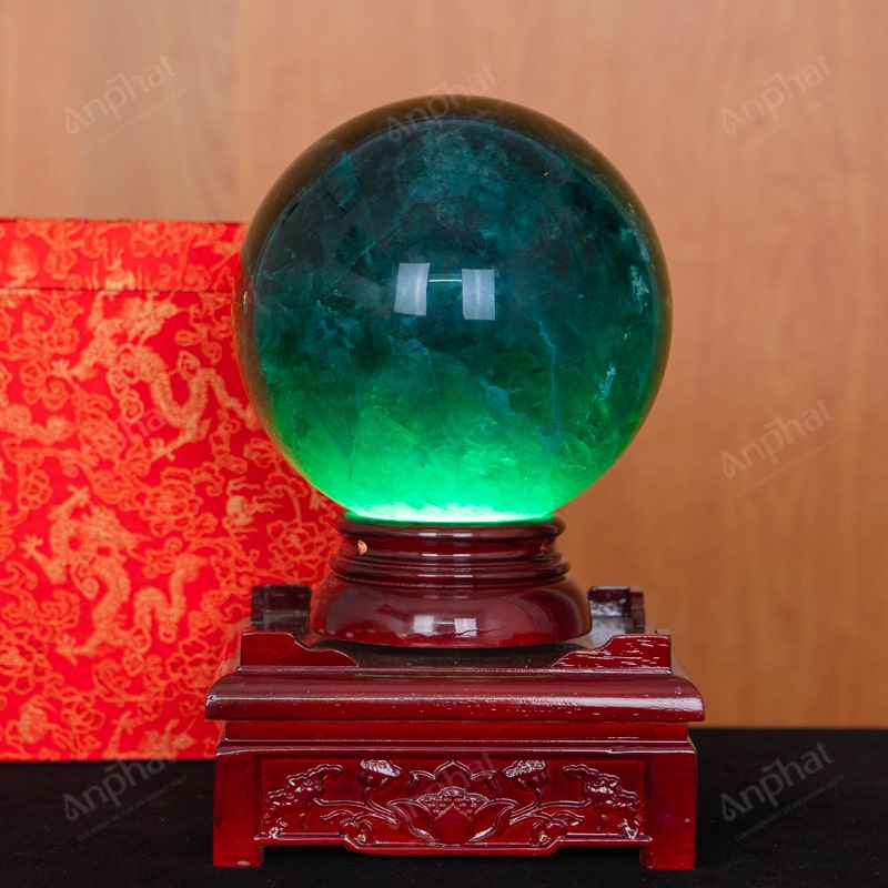 Quả Cầu Thạch Anh Xanh 5A 11,25kg 011-0135A-11,25