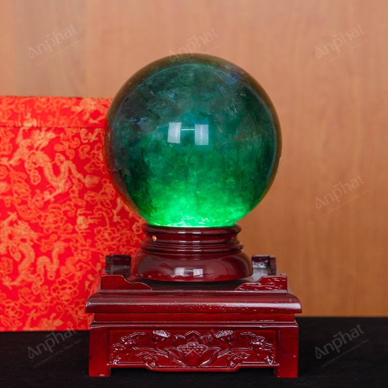 Quả Cầu Thạch Anh Xanh 5A 9,52kg 011-0135A-9,52