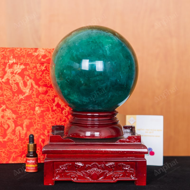 Quả Cầu Thạch Anh Xanh 5A 9,88kg 011-0135A-9,88