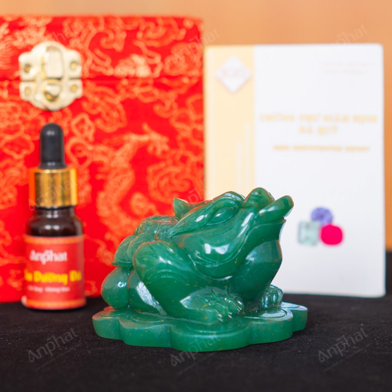 Thiềm Thừ Thạch Anh Xanh 1A 0,39kg 063-0931A-0,39