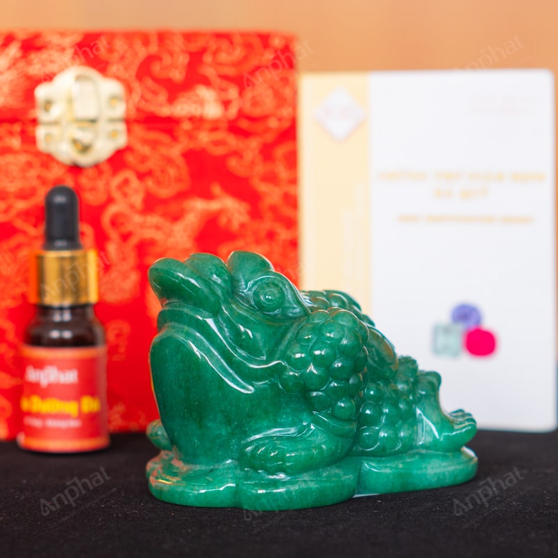 Thiềm Thừ Thạch Anh Xanh 3A 0,48kg 063-0933A-0,48