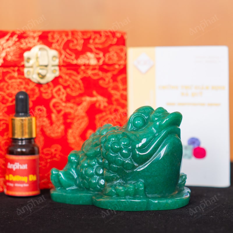 Thiềm Thừ Thạch Anh Xanh 3A 0,63kg 063-0933A-0,63