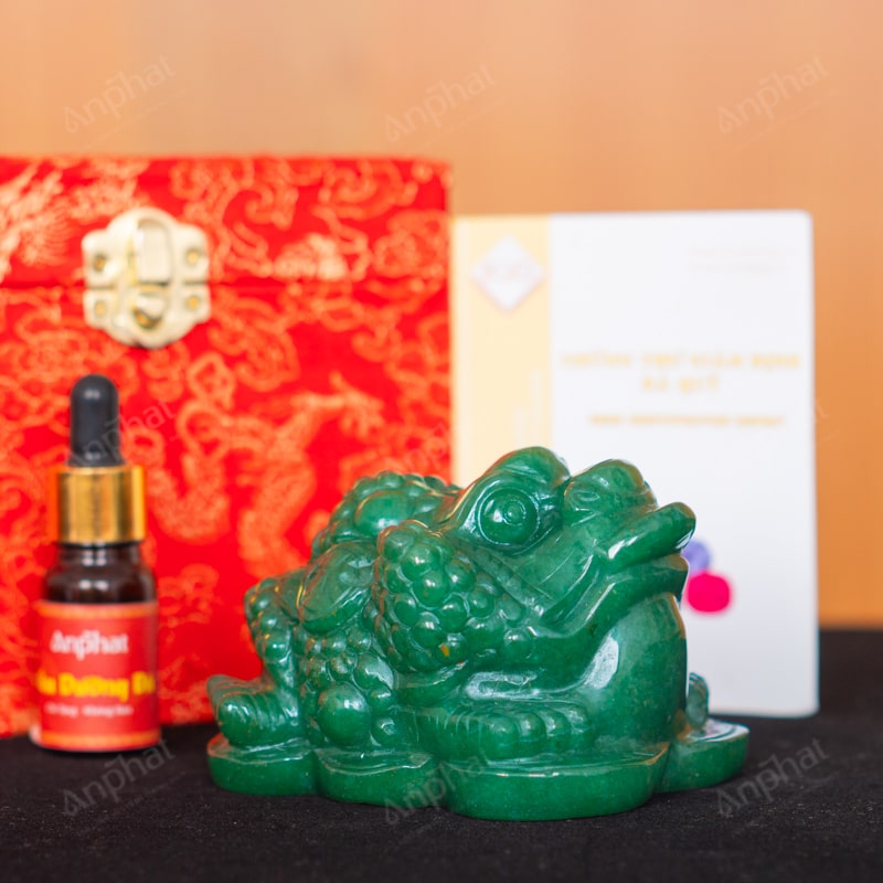 Thiềm Thừ Thạch Anh Xanh 3A 0,72kg 063-0933A-0,72