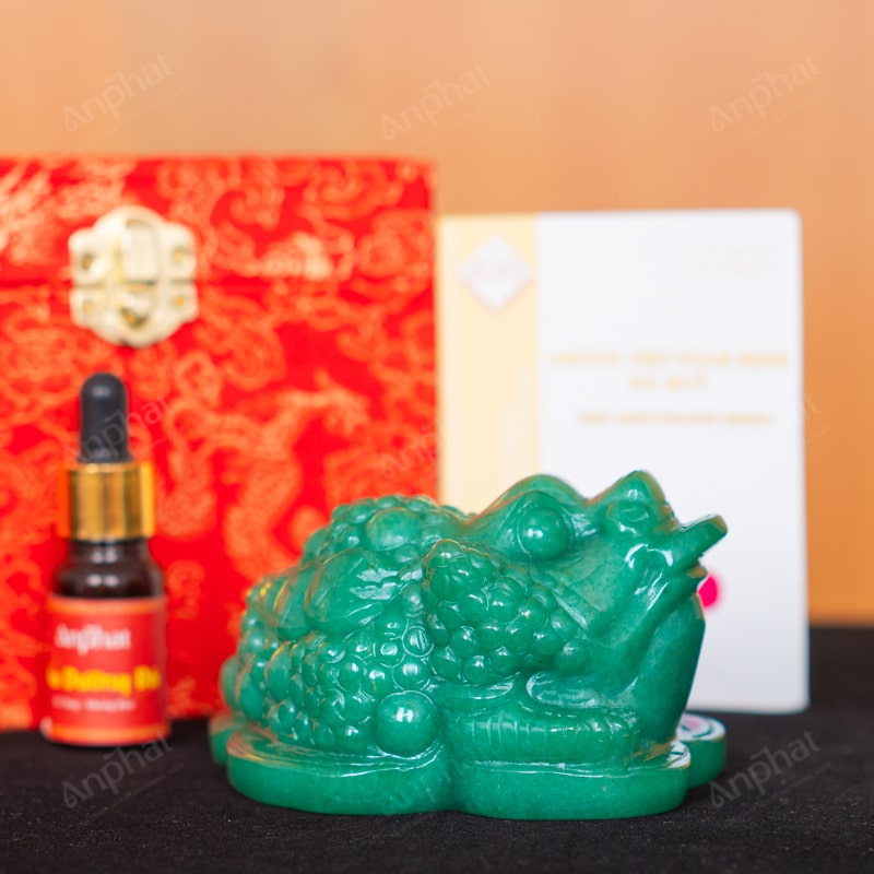 Thiềm Thừ Thạch Anh Xanh 3A 0,73kg 063-0933A-0,73