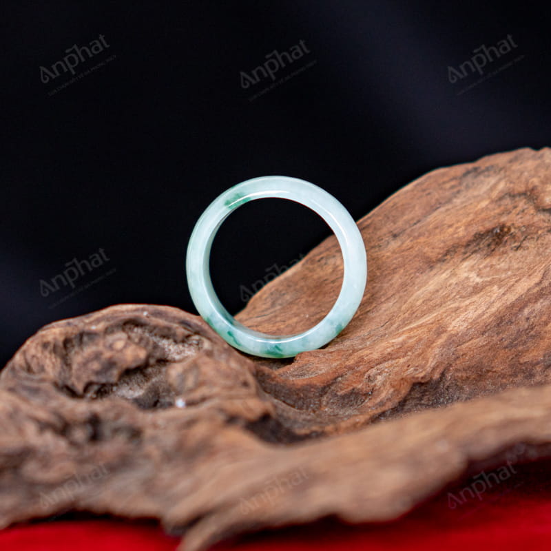 Nhẫn Bản Liền Ngọc Jade Xanh 1A 116-0501A-AP