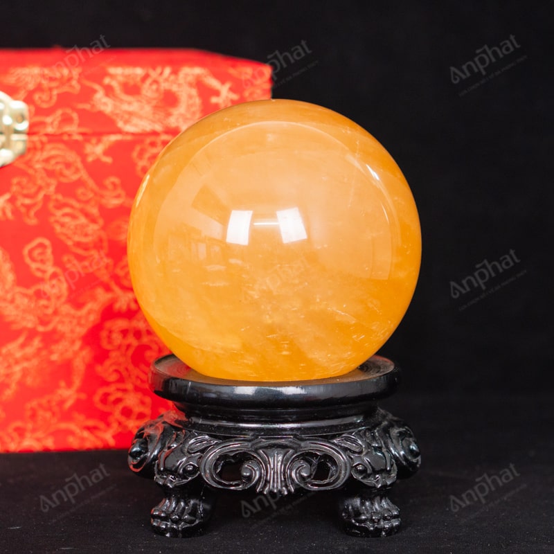 Quả Cầu Canxit Vàng 5A 1,62kg 011-0075A-1,62