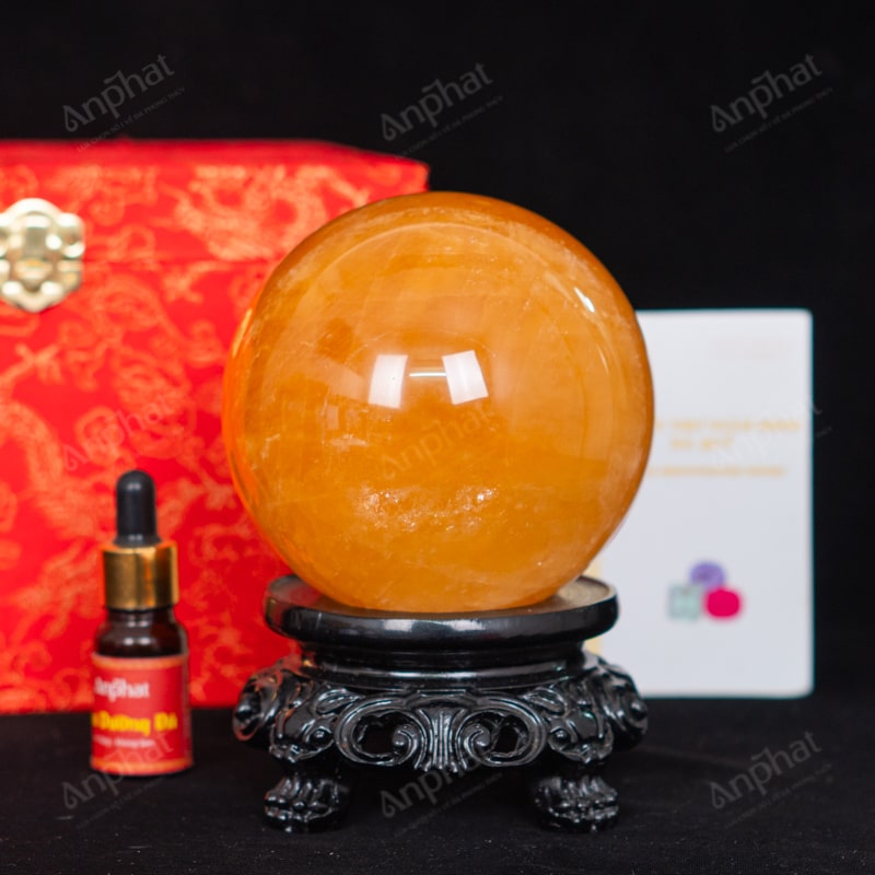 Quả Cầu Canxit Vàng 5A 1,83kg 011-0075A-1,83