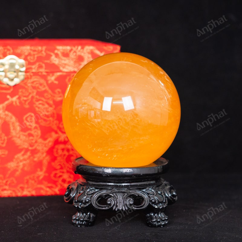 Quả Cầu Canxit Vàng 5A 1,85kg 011-0075A-1,85