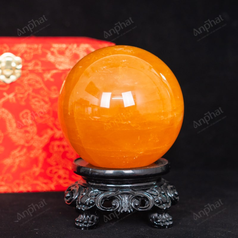 Quả Cầu Canxit Vàng 5A 2,16kg 011-0075A-2,16