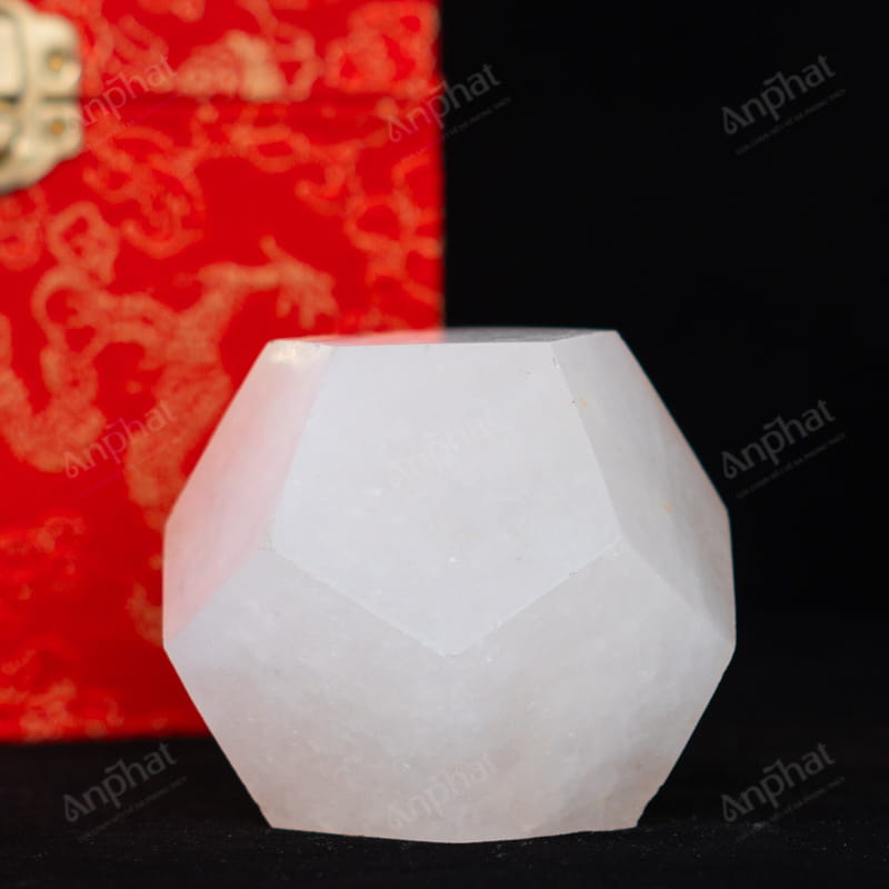 Quả Cầu Đa Giác 12 Mặt Thạch Anh Trắng 2A 0,5kg 013-0882A-0,5