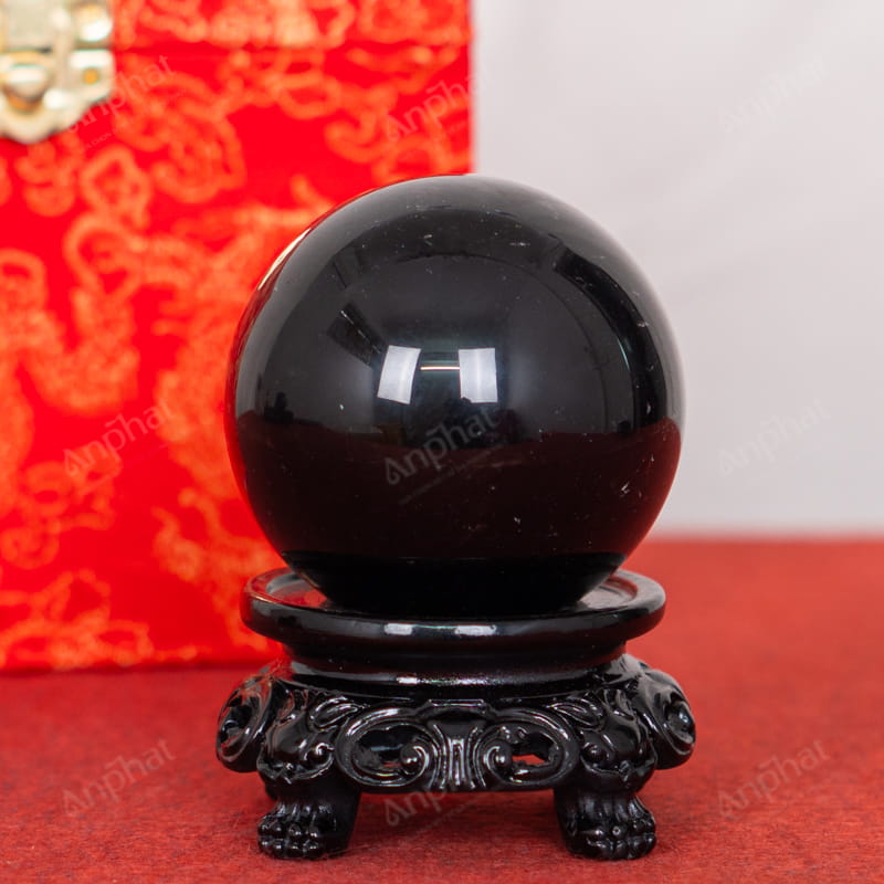 Quả Cầu Thạch Anh Đen 3A 0,34kg 011-0753A-0,34