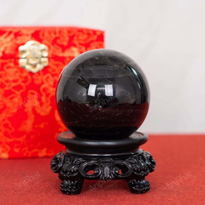 Quả Cầu Thạch Anh Đen 3A 0,69kg 011-0753A-0,69