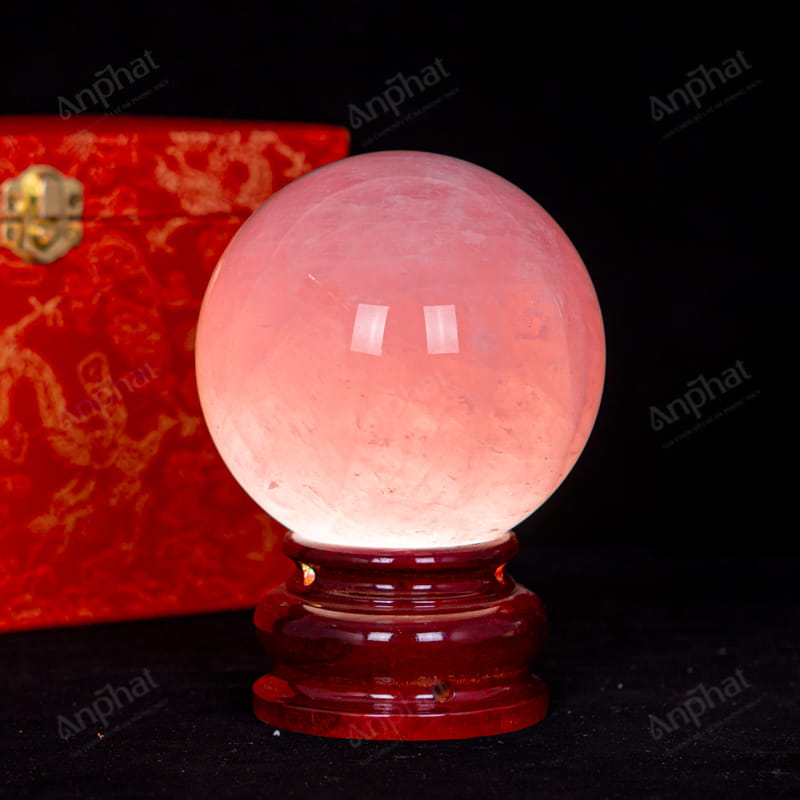 Quả Cầu Thạch Anh Hồng 7A Có Sao 1,96kg 012-0767A-1,96