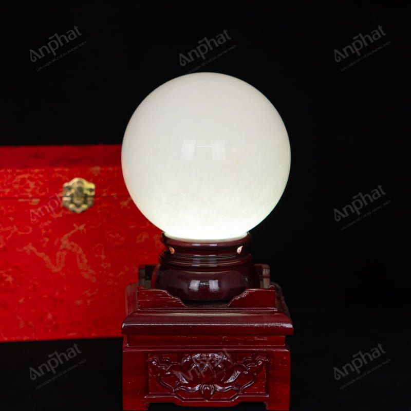 Quả Cầu Thạch Anh Trắng Dừa 2A 3,22kg 011-0882A-3,22