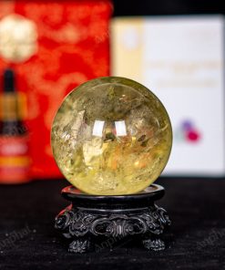 Quả Cầu Thạch Anh Vàng 8A 0,31kg 011-0918A-0,31