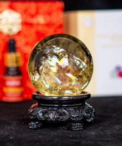 Quả Cầu Thạch Anh Vàng 8A 0,37kg 011-0918A-0,37