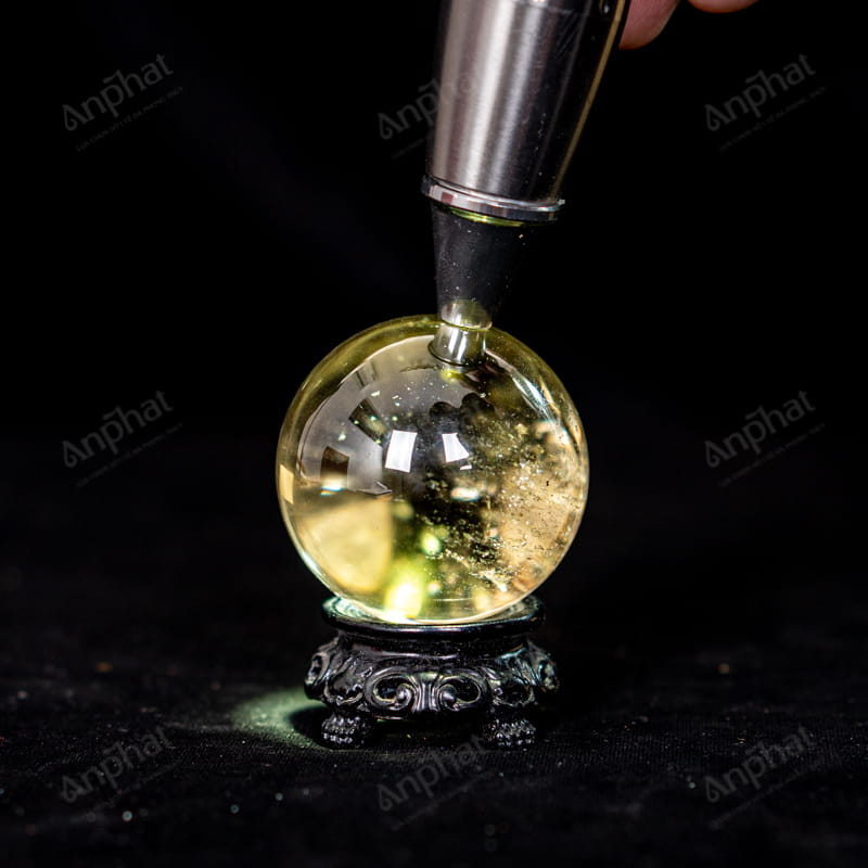 Quả Cầu Thạch Anh Vàng 8A 0,18kg 011-0919A-0,18