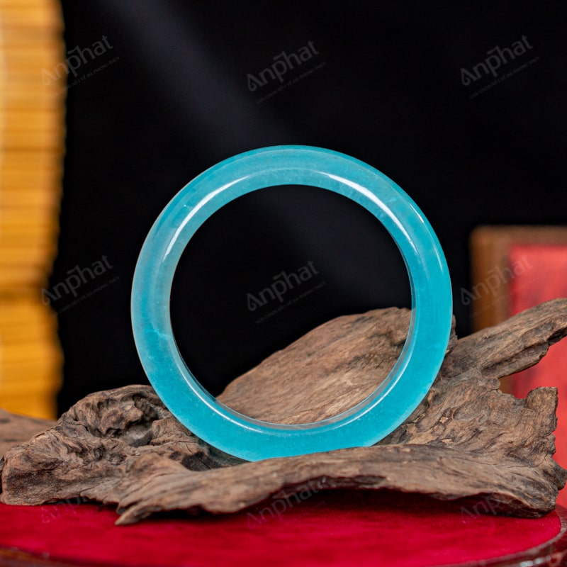 Vòng Tay Bản Liền Dulong Xanh Biển 1B 54 Ly 107-1301B-54