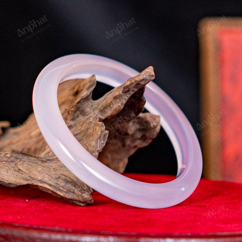 Vòng Tay Bản Liền Mã Não Tím 5A 52,5 Ly 107-1245A-52,5