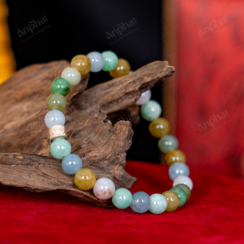 Vòng Tay Ngọc Jade Đa Bảo 4A 7 Ly 079-1474A-7