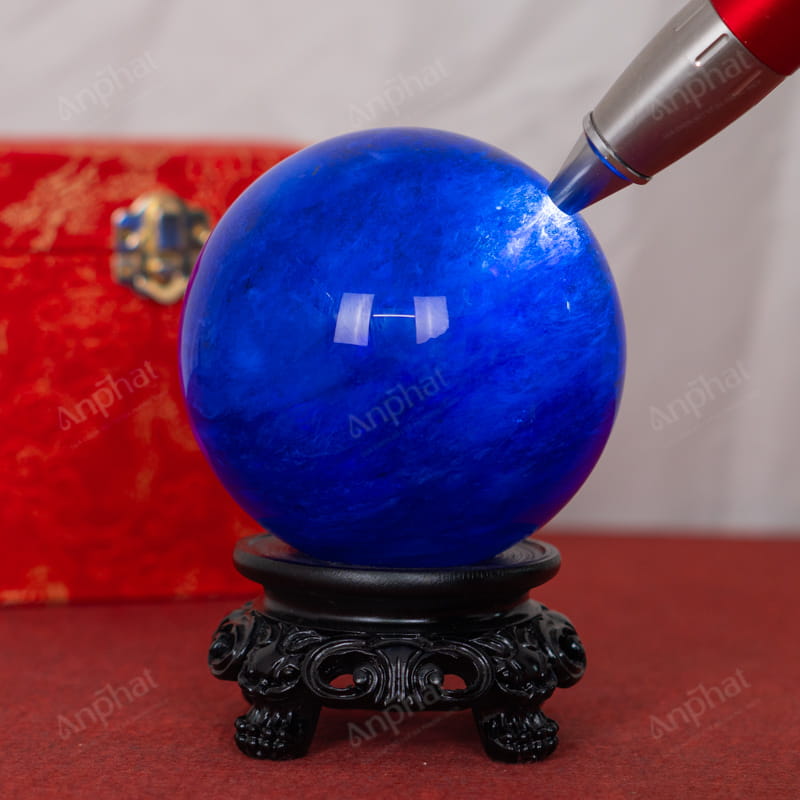 Quả Cầu Đá Núi Lửa Xanh Biển 3A 1,27kg 011-0623A-1,27