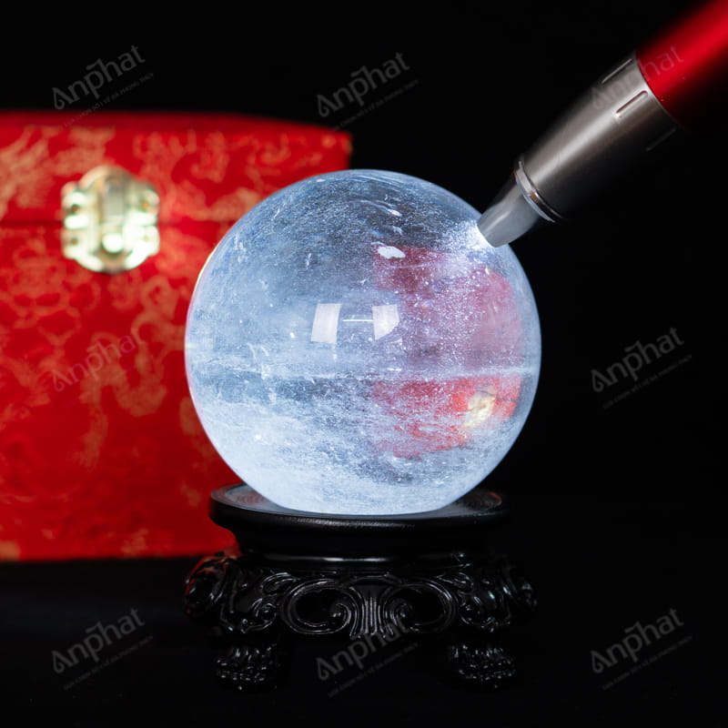 Quả Cầu Thạch Anh Trắng 5B 0,95kg 011-0895B-0,95