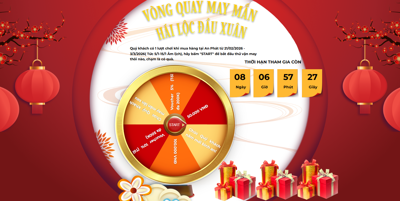 Vòng quay may mắn 2026