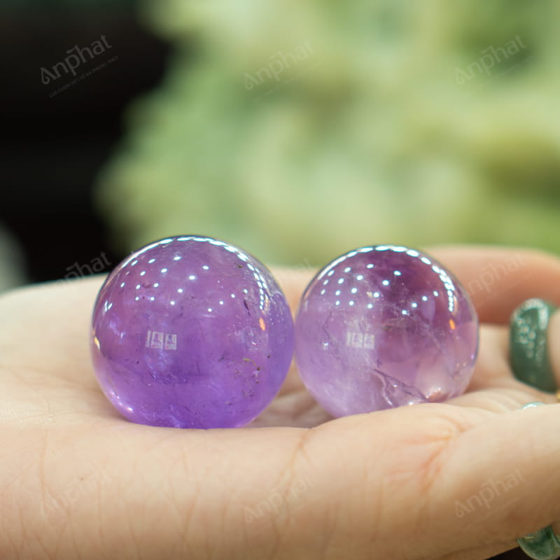 Cặp Bi Lăn Tay Thạch Anh Tím 3cm 014-079S1-3