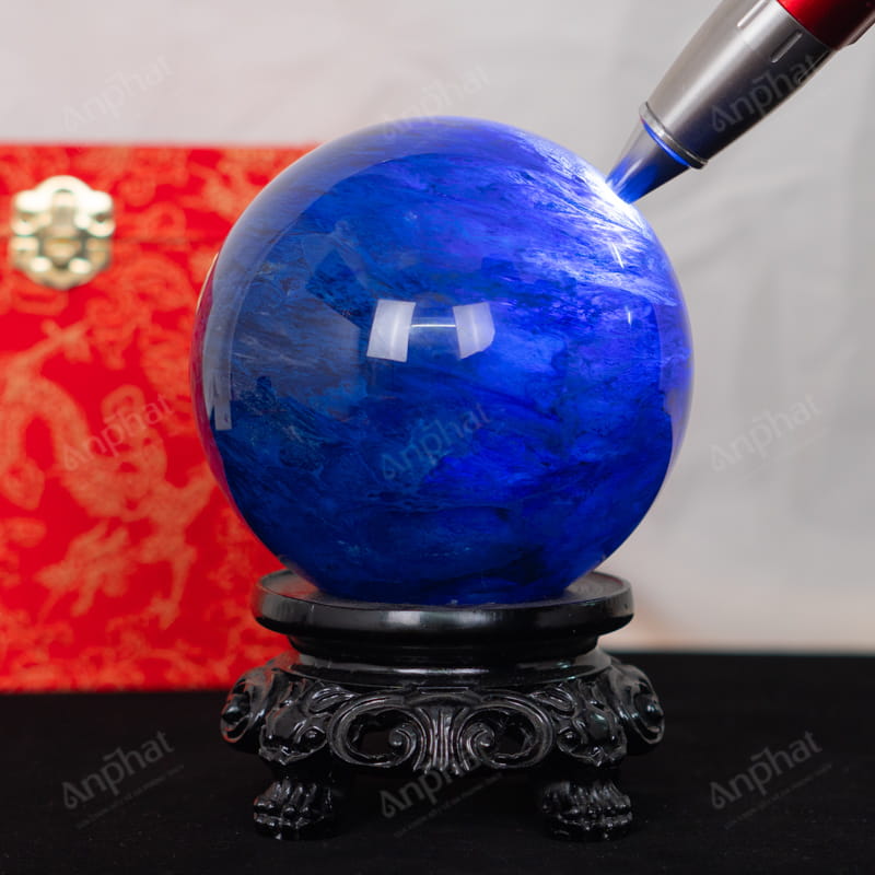 Quả Cầu Đá Núi Lửa Xanh Biển 3A 1,94kg 011-0623A-1,94