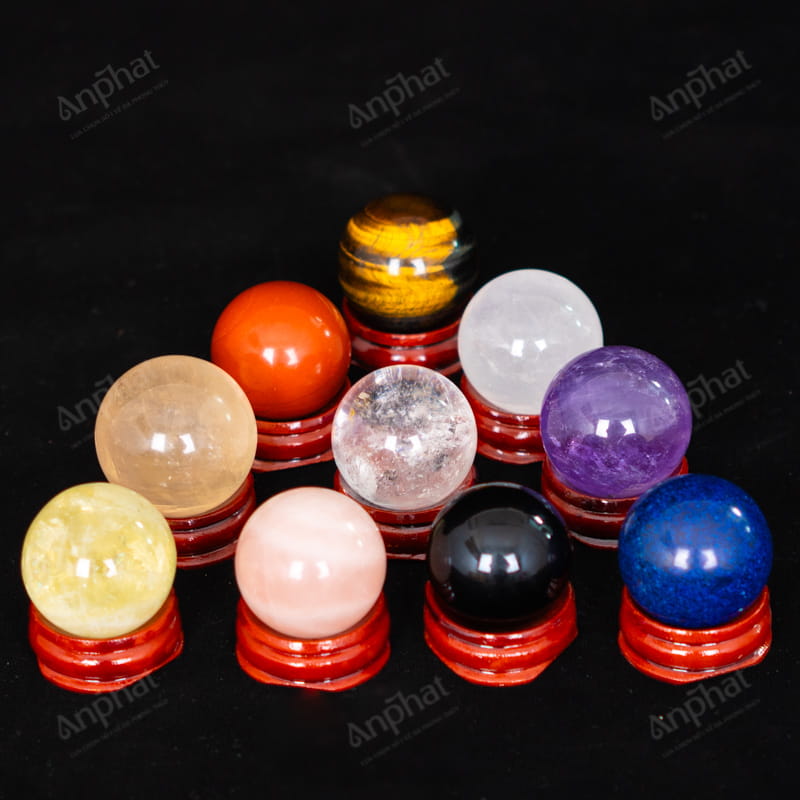 Quả Cầu Thạch Anh Mini Các Loại Size 1