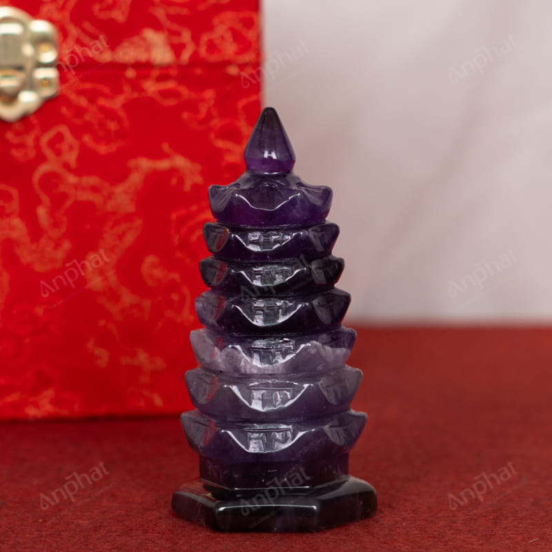 Tháp Văn Xương Thạch Anh Tím 1A 0,2kg 024-0791A-0,2