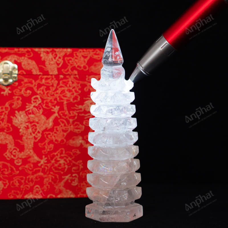 Tháp Văn Xương Thạch Anh Trắng 3A 0,74kg 024-0873A-0,74