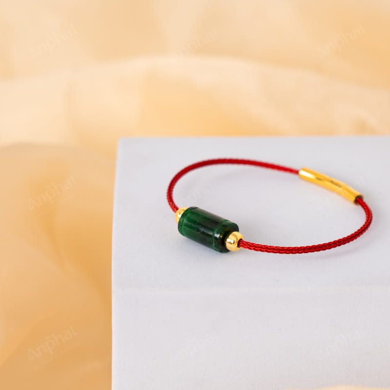 Vòng Tay Dây Cáp Lu Thống Ngọc Sơn Thủy 114-105C03-AP