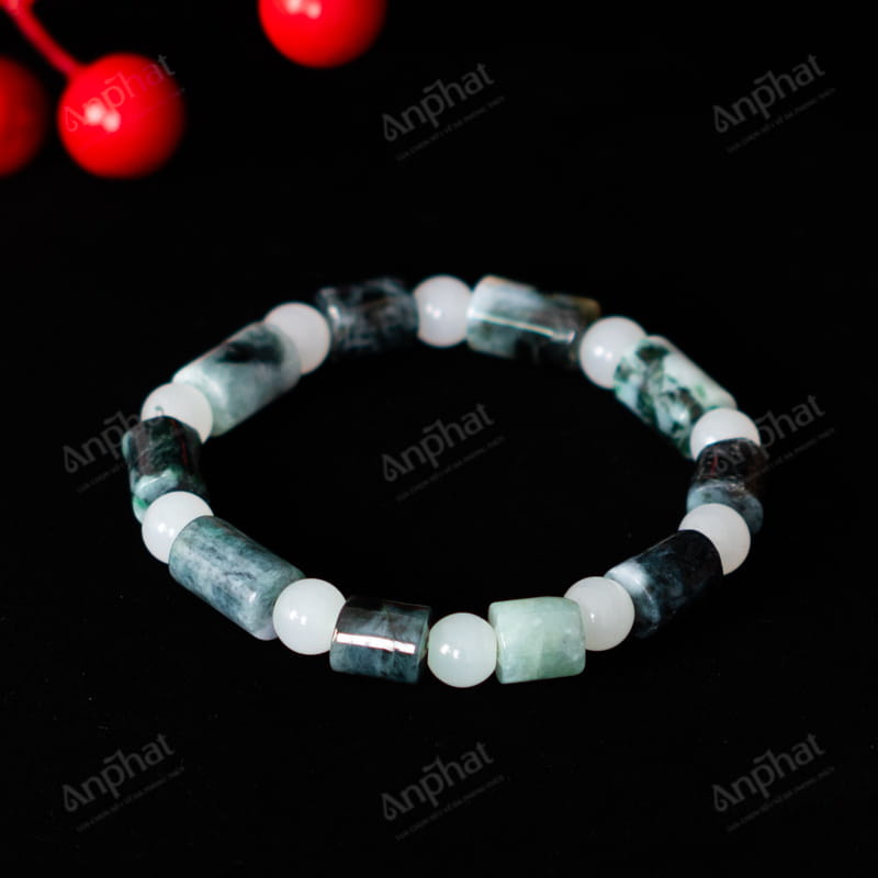 Vòng Tay Ngọc Jade Xanh Lu Thống 9 Ly 079-050C03-9
