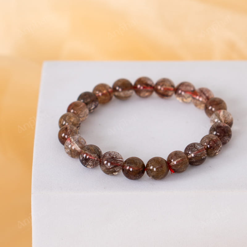 Vòng Tay Thạch Anh Tóc Đỏ 4A 9 Ly 079-0824A-9