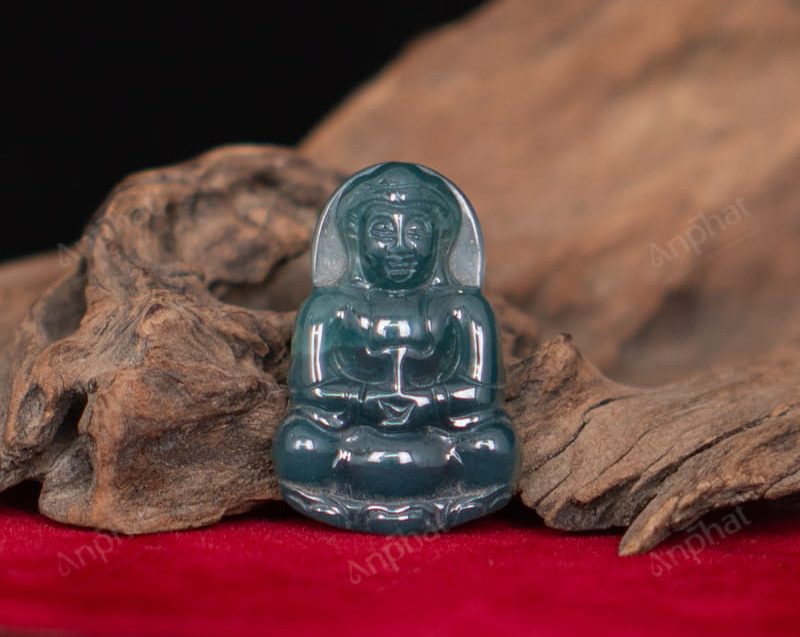 Mặt Dây Phật Bà Lam Ngọc