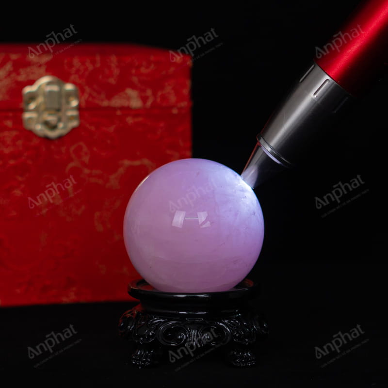 Quả Cầu Thạch Anh Hồng 5A 0,31kg 011-0765A-0,31
