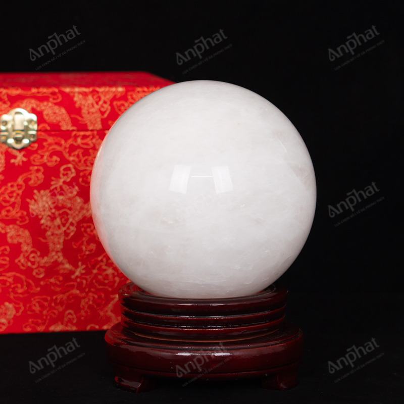 Quả cầu thạch anh trắng dừa 4,78kg