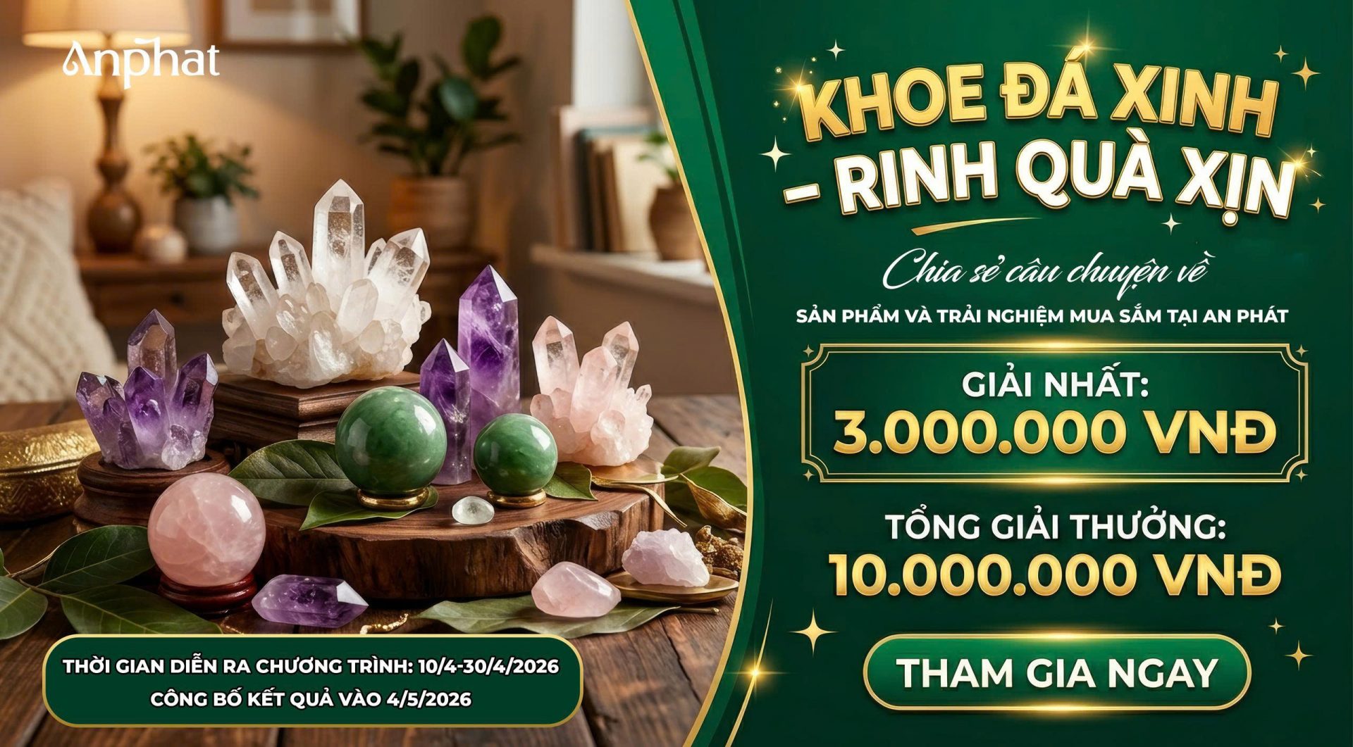 KHOE ĐÁ XINH – RINH QUÀ XỊN CÙNG AN PHÁT