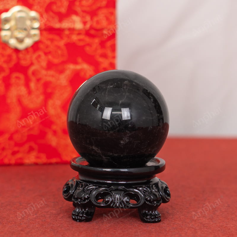 Quả Cầu Thạch Anh Đen 3A 0,33kg 011-0753A-0,33