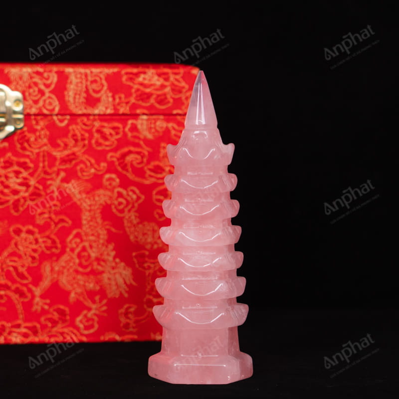 Tháp Văn Xương Thạch Anh Hồng 2A 0,33kg 024-0762A-0,33