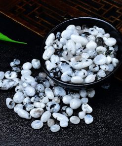 Đá Mặt Trăng Tóc Đen Mài Bóng 1A 001-1671A-1020