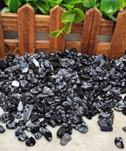 Đá Obsidian Bông Tuyết Mài Bóng 1A 001-1691A-1020