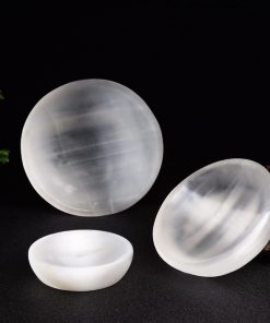 Đá Thanh Tẩy Selenite Hình Bát Tròn 6,5cm 155-178T38-6,5