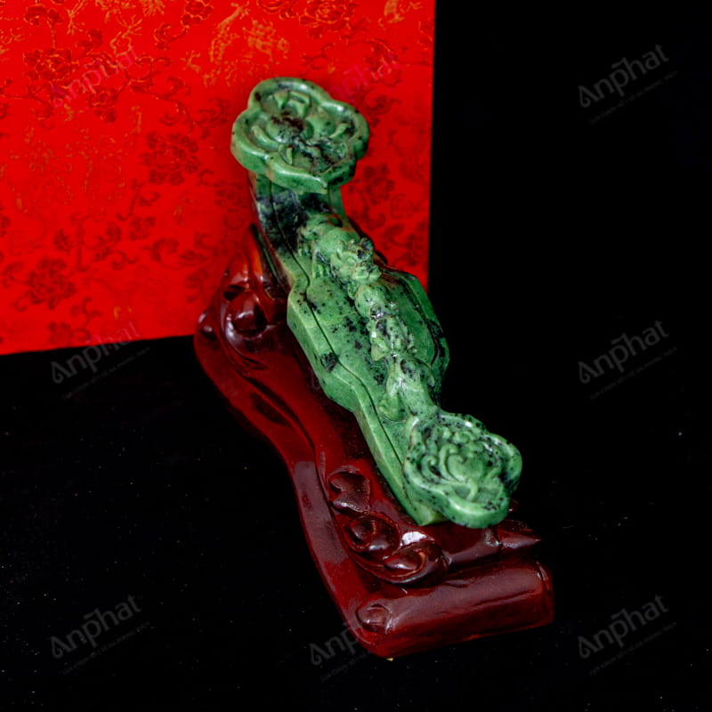 Gậy như ý Ruby Nam Phi (Zoisite) 2A 24cm 032-1442A-24