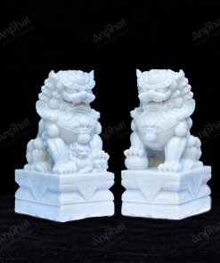 Cặp Nghê Cẩm Thạch Trắng 50cm 043-009DN-50