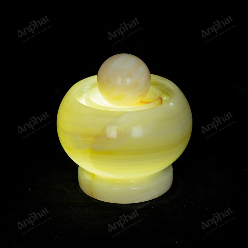 Phong Thủy Luân Ngọc Onyx Xanh Tròn 20cm 033-054HT-20
